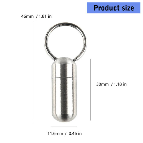 Miniature Pills Storage Container Stainless Steel Medication 2