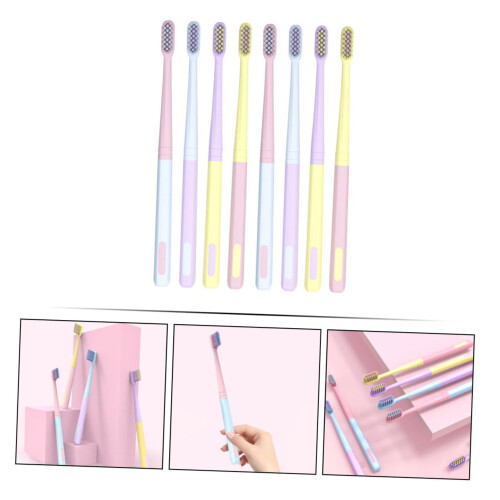 NIYANGLE 8PCS Extra Soft Bristle Toothbrush for Adults Sensitive Teeth Compact Travel Size 2
