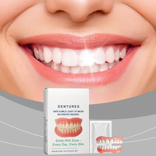 Adjustable Silicone Denture Set with Soft Denture Reline for Comfort Fit and Secure Hold (1pc) 1