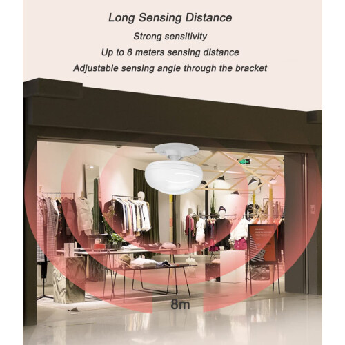 Wireless Motion Sensor Doorbell with Smart Human Detection, USB and Battery Powered for Home Security 2