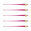 Pack de 5 cannes à pêche, indicateur de frappe, outil-Rose 1