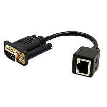 VGA to RJ45 Adapter Network Cable to VGA Network Cable Connector Monitor to Network Cable Connector VGA Extender