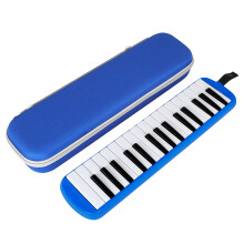 ABS Construction 32 Key Harmonica Portable Melodica for-Blue