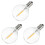 3Pcs G40 Led Replacement Light Bulbs, E12 Screw Base Shatterproof LED Globe Bulbs for Solar String Lights Warm White 1