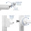 Security Camera Pole Mount with 360 Rotating Adjustment, White Outdoor Bracket for Versatile Use 2