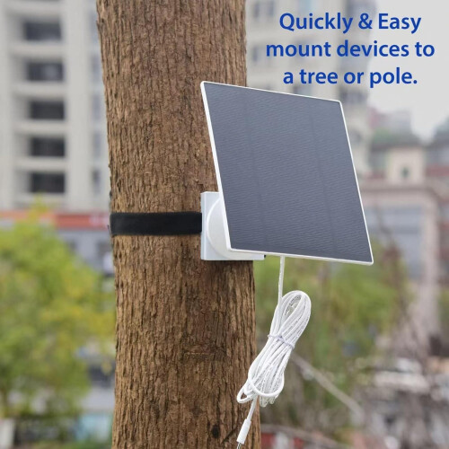 Security Camera Pole Mount with 360 Rotating Adjustment, White Outdoor Bracket for Versatile Use 2