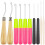 Bent  Hook Crochet Needle Hook, Include Wooden Bent  Hook Plastic Curl Crochet Needle for Hair Carpet Making 2