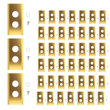 45 Pcs Replacement Blades for Luba & Yuka All Series Titanium Replacement Robotic Lawnmower Blades Gold