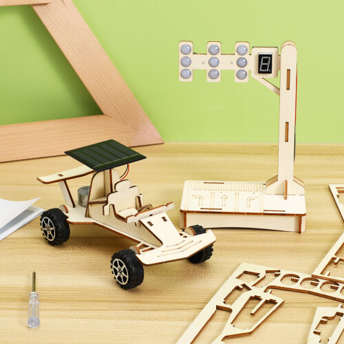 1Set Solar Voertuig DIY Speelgoed Wetenschapsproject Kit 2