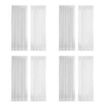 Raam Witte Doorschijnende Gordijnen 84 Inch Lang 8 Panelen Doorschijnende Witte Gordijnen Doorzichtige Gordijnen Basic Rod Pocket Panel