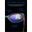 Progressive Multifocal Reading Glasses with Anti Blue Light Filter, Blue Flower Pattern +1.0 2