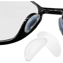 5 Pairs Soft Silicone Adhesive Eyeglass Nose Pads with Comfort Air Chamber and AntiSlip D Shape for Glasses and Sunglasses White