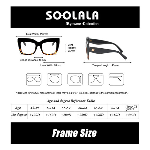Reading Glasses Blue Light Blocking +1.5 Magnification Leopard Square Frame for Women 1