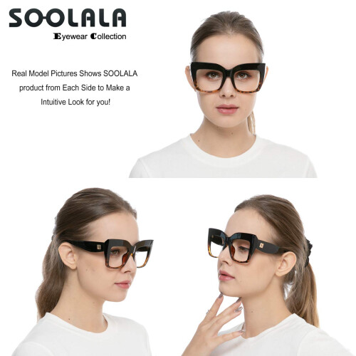 Reading Glasses Blue Light Blocking +1.5 Magnification Leopard Square Frame for Women 2