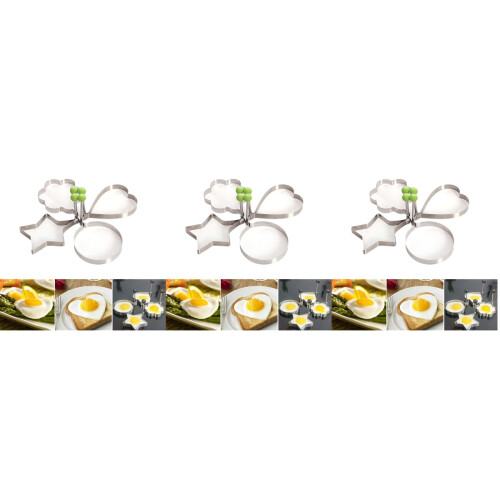 12Stk Backform Set Herz Stern Rund Silber 2
