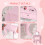 Homcom HOMCOM Makeup Dressing Table Set with Tri-Folding Mirror and Drawer, Pink 4