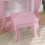 Homcom HOMCOM Makeup Dressing Table Set with Tri-Folding Mirror and Drawer, Pink 8