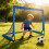 Foldable Soccer goal Pair Comes With Exercise Ball Cones For 3