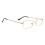 Blue Light Reading Glasses +1.75 Gold Frame Bendable Bridge Compact Travel Unisex 1