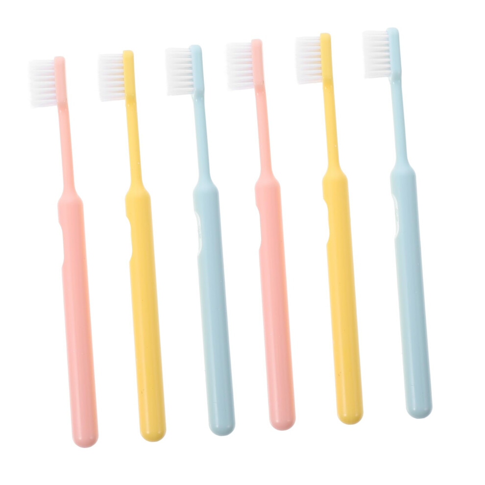 Soft Bristle Adult Toothbrush 6 Pack with Ergonomic NonSlip Handle for Gentle Gum Care