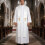 1Set Cosplay Priest Kleding Wit Polyester Met Stola 9