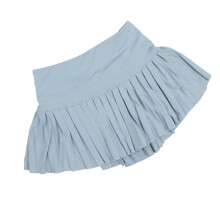 Hellblauer, pleated, atmungsaktiver, dehnbarer Sportrock mit Taschen für Mädchen & Frauen S