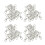 120Pcs Mousquetons Pivotants Porte-Cle Couleur D'Argent 1