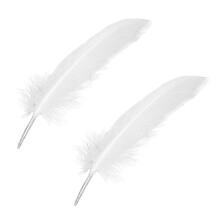 200Pcs White Feathers for Party Hat Crafts Wedding Decoration 15-22cm
