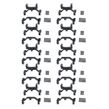 10X for MN D90 D91 D96 MN99S 1/12 RC Car Upgrade Parts Metal Pull Rod Base & Axle Servo Bracket Black