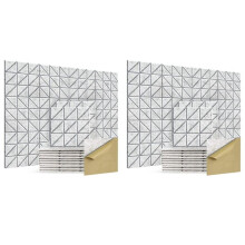 Self-Adhesive Acoustic Panels, 24Pcs 12X12X0.4Inch Sound Absorbing Panels, Decorative Soundproof Wall Panels C