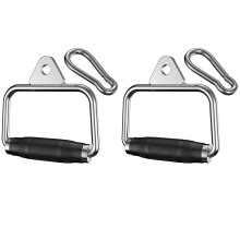 2X Pulldown Cable Machine Handles, Heavy Duty Triceps Biceps Press Down Cable Handle for Pulley Workouts Home Gym