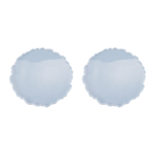 2X DIY Crystal Epoxy Mold Compote Swing Table Round Lace Coaster Table Decoration Silicone Mold