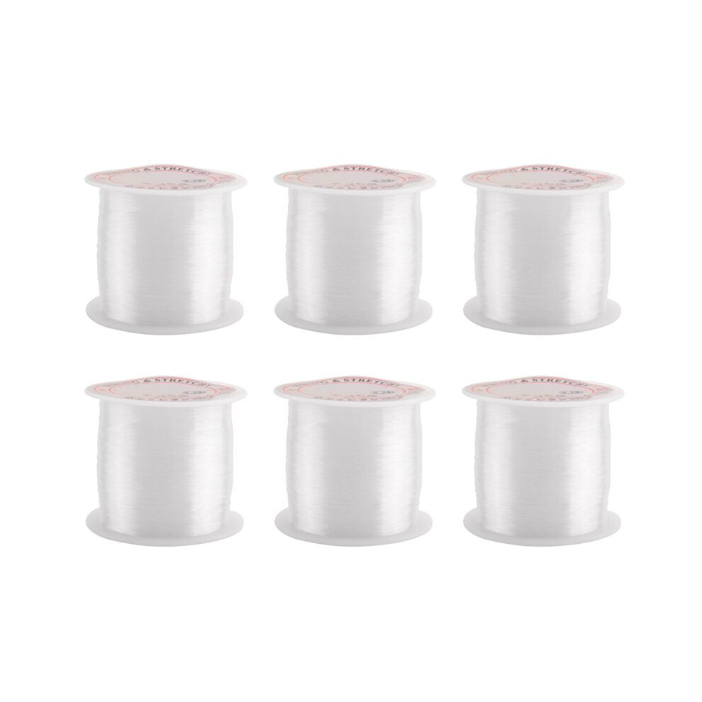 6Pcs 0.2Mm Diameter Clear Nylon Fish Fishing Spool Beading String 6033633494889