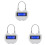 3X   Lock LCD Display  Lock Multifunction Electronic Timer, USB Rechargeable Temporary Timer Padlock 1
