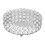 Crystal Cosmetic Makeup Tray Round Mirrored Metal20cm 8