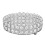 Crystal Cosmetic Makeup Tray Round Mirrored Metal20cm 6