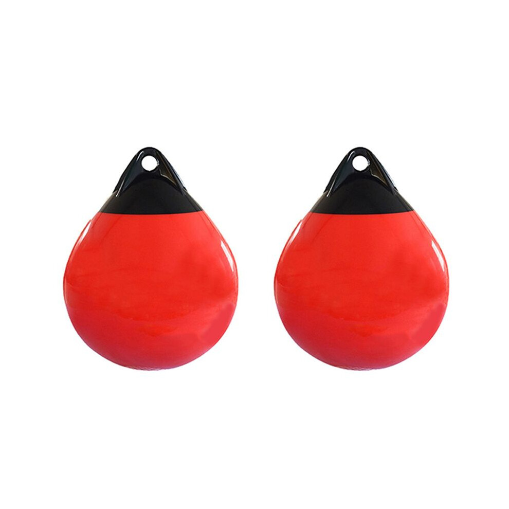 2X Heavy Duty Pvc Boat Fenders Round Anchor Buoy Dock Bumper Inflatable Protection Marine Mooring Buoy Red 4712984134744