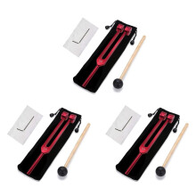 3X 128 Hz Tuning Fork Weighted Red Tuning Forks for Healing 128 Hz Sonic Slider Tuning Fork