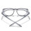 Blue Light Blocking Reading Glasses 2.0x UV Protection AntiSaliva Safety Gray Rectangle Frame 2