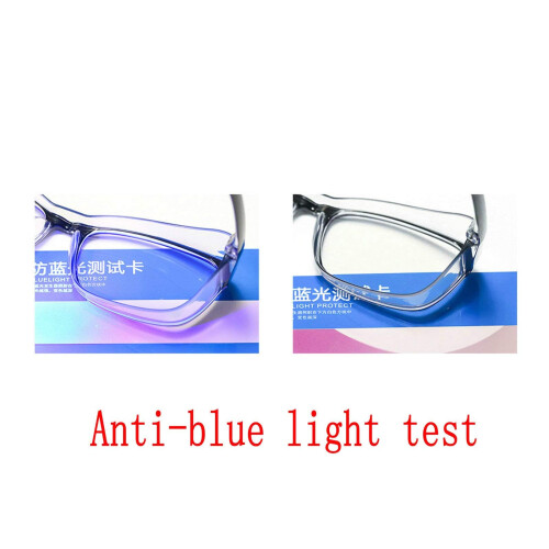 Blue Light Blocking Reading Glasses 2.0x UV Protection AntiSaliva Safety Gray Rectangle Frame 2