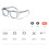 Blue Light Blocking Reading Glasses 2.0x UV Protection AntiSaliva Safety Gray Rectangle Frame 4