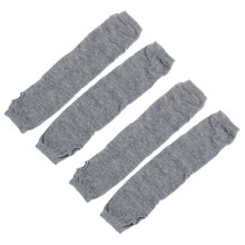 4X Fashion Women Lady Girls' Stretchy Soft Arm Warmer Long Sleeve Fingerless Gloves - Gray