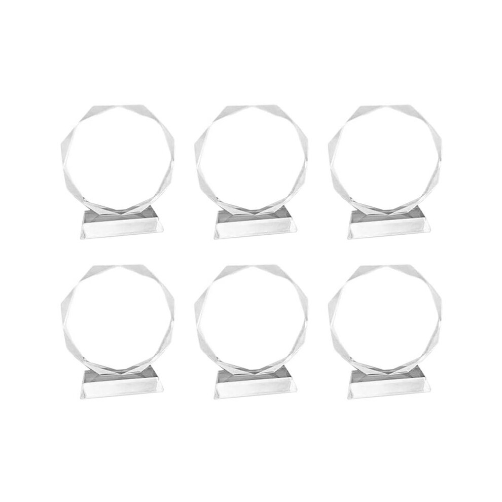 6X Crystal Glass Trophy Blank Crystal Trophy Medal Graduation Season Commemorative Ornaments Company Awards-image-OPC-PTRFJ95-NEW
