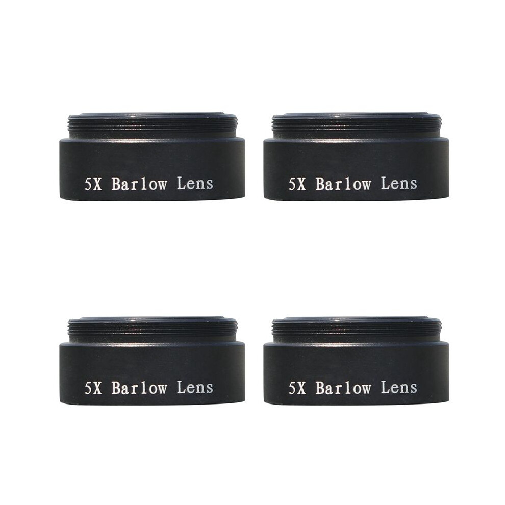 4Pcs Barlow Lens 5X For Any M28x0.6 Thread 1.25Inch Telescope Eyepiece Astronomy Diagonal Extender Tube 6033335467457
