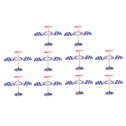 10X Elastic Rubber Band Powered DIY Foam Plane Model Kit Aircraft Educational Toy