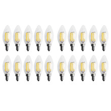 20X Dimmable E12 6W COB Edison Candle Flame Filament LED Light Bulb Lamp 10 X 3.5cm