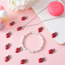 30Pcs Heart Charms Bulk Alloy Anatomical Charms Red Enamel Metal Antique Silver Gothic 3D Organ Hearts Halloween Charms