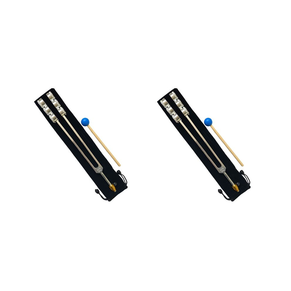 Typecat 2X 32Hz Aluminum Tuning Fork Tool With Hammer Healing Sound Vibration Diagnostic Therapy Health Care Tool