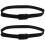 2X Men's Women's Silicone Belt Rubber Plastic Buckle Plain Leather Style Adjustable-Black 1