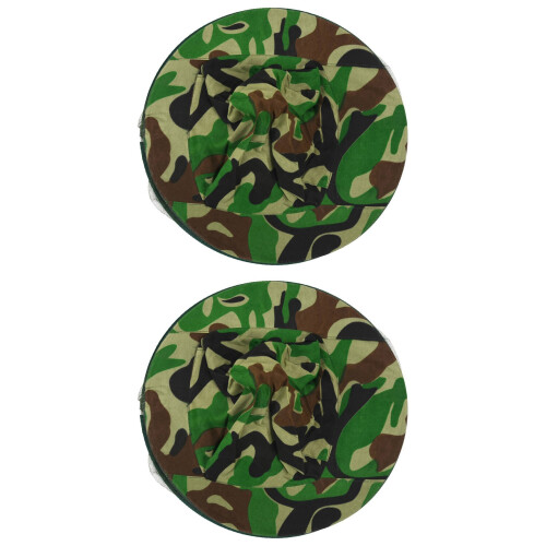 2X Camouflage Patten Beekeeper Hat Beekeeping Face Mask